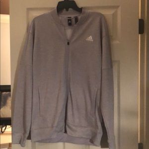 Grey Adidas zip up jacket